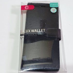 Lux Wallet LG Stylo 6 black wallet cell phone case